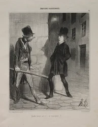 Emozioni parigine, tavola 11: Che ore sono per favore, 24 novembre 1839