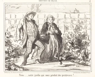 Tiens... notre jardin... produit des perdreaux!...
