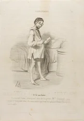 (Legge una lettera) "Un appuntamento, potrebbe essere della simpatica Mme Giraud Sì, ma potrebbe anche essere di suo marito che vuole darmi un pizzicotto...", piatto 8 da Coquetterie