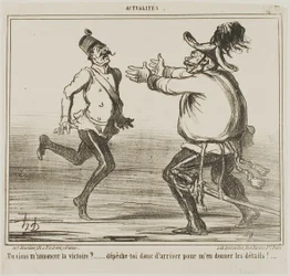 "- Venite ad annunciare la vittoria... sbrigatevi a darmi i dettagli! ....", targa 77 di Actualités