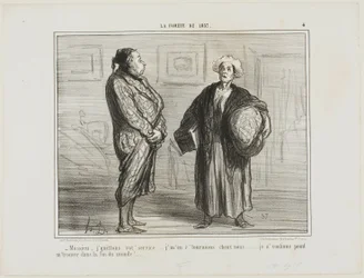 "- Monsieur, lascio il vostro servizio, vado a casa... Non voglio essere qui quando il mondo finirà", tavola 4 da La Cométe De 1857