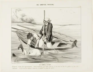 Uomo in mare! "- Arpionatelo più saldamente!.... non possiamo prenderlo altrimenti! E tu, tienigli le gambe in aria, è molto importante.... Non c