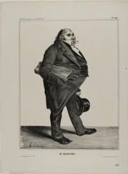 Il signor Barthe, lastra 294 da Célébrités de la Caricature