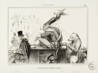 La discesa di Courtille nel 1855, tavola 165 di Actualités