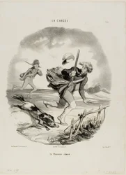 Il cacciatore braccato, tavola 4 da La Chasse