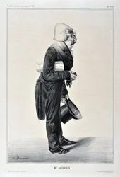 Opera di Honoré Daumier (1808-1879). Charivari del 1833: Serie Celebrites de la Caricature M. Odieux MUSEO DELLE BELLE ARTI - PALAZZO LONGCHAMP, MARSIGLIA