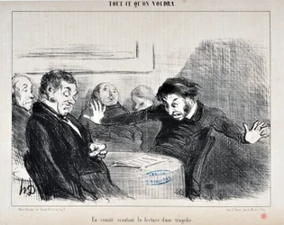 Opera di Honore Daumier (1808-1879). Charivari del 1852: Serie ALL CE QU
