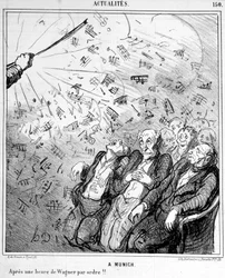 Caricatura sulla musica di Wagner - di Honoré Daumier