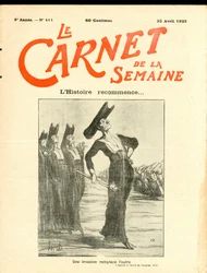 Copertina di "Le Carnet de la semaine", satirico in bianco e nero