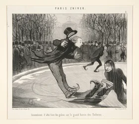 Inconveniente di andare a fare le moine nella grande vasca delle Tuileries, da Parigi d