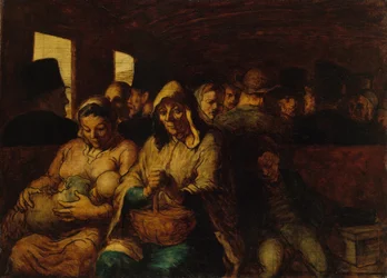 Interno di una carrozza di terza classe