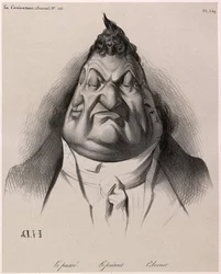 Louis-Philippe visto da Daumier - Il passato - Il presente - Il futuro - da La Caricature - 1834 - di Honoré Daumier - Illustrazione del giornale «La Caricature», 9 gennaio