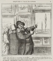Schizzo fatto al Salon da Daumier, n. 6: Guarda che mondo degenerato e corrotto in cui viviamo...