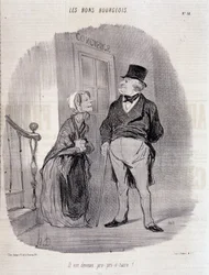Il buon borghese: “È diventato pro-prie-taire!” - di Honoré Daumier, in “Le Charivari” del 06/10/1846