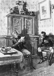 Illustrazione di Daniel Hernandez (1856-1932) per Il medico di campagna, romanzo di Honoré de Balzac (1799-1850)