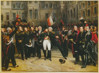 Napoleone si congeda dalla Guardia imperiale a Fontainebleau ...