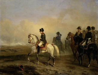 Imperatore Napoleone I e il suo staff a cavallo