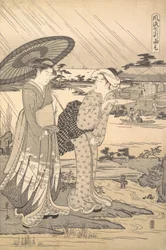 Ono no Komachi che prega per la pioggia, ca. 1791