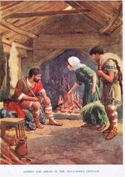 Alfredo il Grande nel cottage del pastore, illustrazione da 