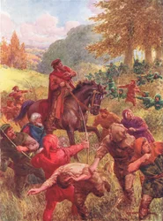 Il salvataggio di Sir Richard of the Lea, illustrazione da 