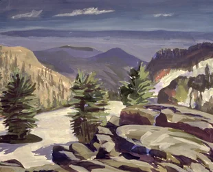Veduta montana nel Parco nazionale vulcanico di Lassen, 2000