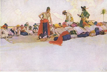 Così il tesoro fu diviso, da Howard Pyles Book of Pirates pubblicato da Harper & Bros, 1921