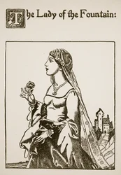 La Dama della Fontana, illustrazione da La storia di Sir Launcelot e dei suoi compagni, 1907