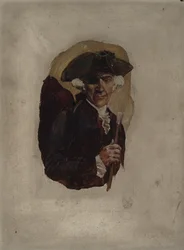 Il piccolo gentiluomo con un occhio, da Il rubino di Kishmoor di Howard Pyle, pubblicato in Harper