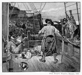 Thomas Moon iniziò a combattere con la sua spada, inciso da Henry Wolf, da Harper