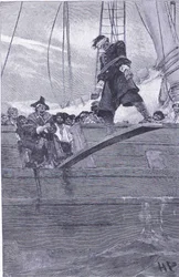 Camminare sulla tavola, da Howard Pyles Book of Pirates pubblicato da Harper & Bros, 1921