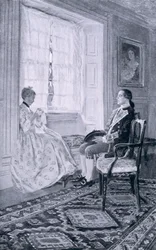 Washington e Mary Philipse, illustrazione da 