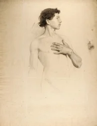 Ragazzo nudo, torso e testa