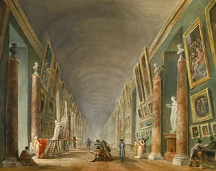 La Grande Galerie du Louvre entre 1801 et 1805 - La grande galleria del Louvre tra il 1801 e il 1805 ...