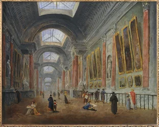 Progetto di ristrutturazione della Grande Galerie du Louvre, intorno ...