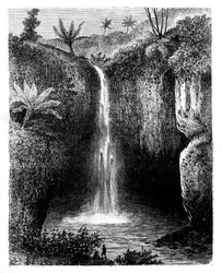 Caduta del fiume, Tondano, Indonesia, XIX secolo