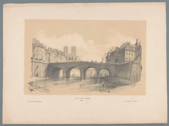 Vista del Pont Saint-Michel a Parigi (titolo sull