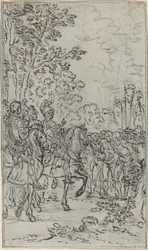 Prigionieri davanti a un Comandante