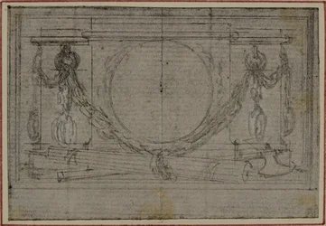 Studio per la vignetta En Tête in Tacito "Tiberius, or The Six First Books of the Annals", Libro II