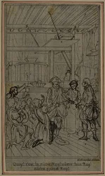 Studio per vignetta-frontespizio de "La Partie de Chasse de Henri IV" di Colle, atto III