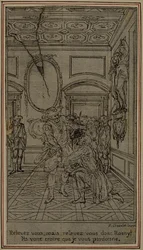 Studio per vignetta-frontespizio de "La Partie de Chasse de Henri IV" di Colle, Atto I
