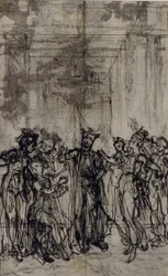 Studio per vignetta nei "Contes Moraux" di Jean François Marmontel