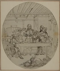 Studio per una seconda edizione, mai pubblicata, de "La Partie de Chasse de Henri IV" di Colle, Atto III, Scena 10