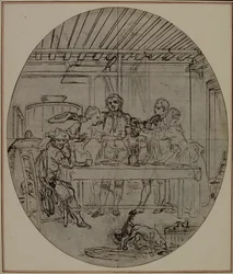 Studio per una seconda edizione, mai pubblicata, de "La Partie de Chasse de Henri IV" di Colle, Atto III, Scena 10