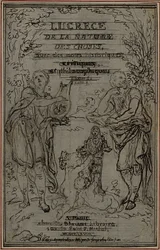 Studio per la vignetta-frontespizio del "De la Nature des Choses" di Lucrezio, Libro I