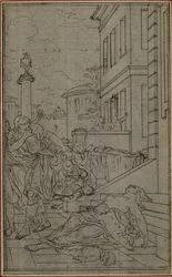 Studio per la Vignetta del "De la Nature des Choses" di Lucrezio, Vol. II, Libro VI