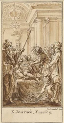 Decima Giornata, Nona Storia: Saladino Dona Ricchi Doni al Dormiente Torello