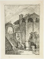 Tempio antico, tavola cinque da Les Soirées de Rome