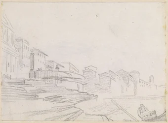 Edifici lungo un fiume (verso)