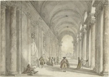 Colonnato del Casino della Villa Albani, a Roma