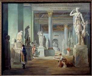 La sala delle stagioni al museo del Louvre 1802 - La sala delle stagioni al museo del Louvre. 1802. Museo del Louvre, Parigi